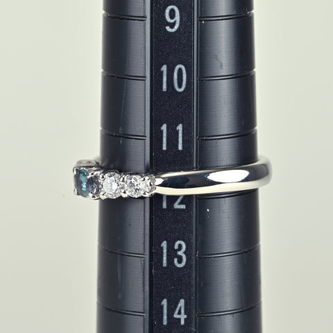 【中古】PT900 ALEXANDRITE アレキサンドライトリング A0.176ct D0.24ct 3.9g #12