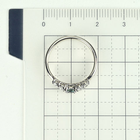【中古】PT900 ALEXANDRITE アレキサンドライトリング A0.176ct D0.24ct 3.9g #12