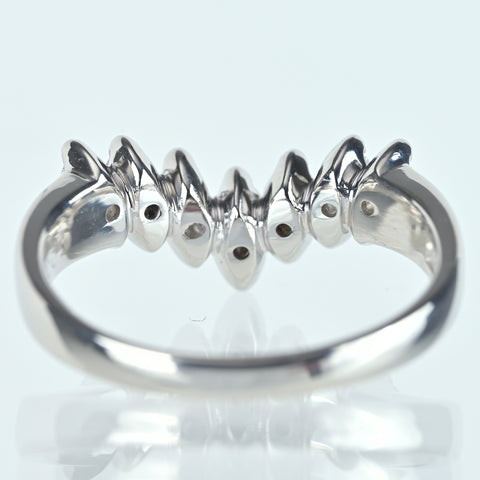 【中古】PT900 DIAMOND ダイヤモンドVラインリング1.00ct 6.3g #15