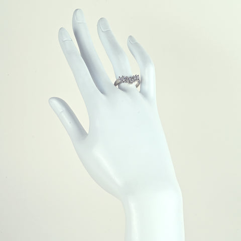 【中古】PT900 DIAMOND ダイヤモンドVラインリング1.00ct 6.3g #15