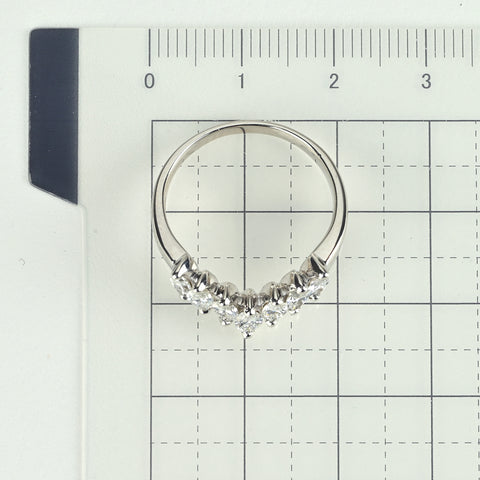 【中古】PT900 DIAMOND ダイヤモンドVラインリング1.00ct 6.3g #15