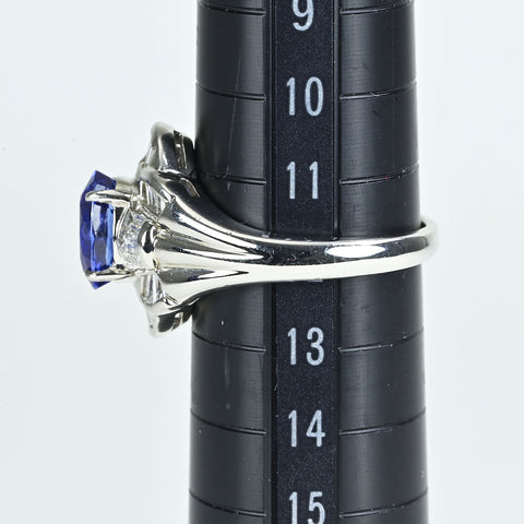 【中古】PT900 SAPPHIREサファイアリング S2.51ct D1.00 日宝協ソ 11.4g #12