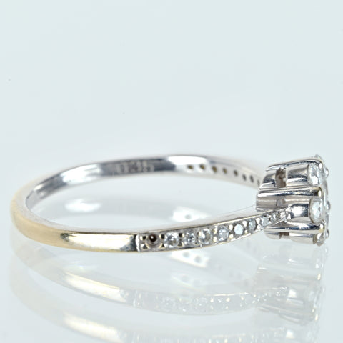【中古】K18WG DIAMONDダイヤモンドリング D0.35ct 2.0g #11