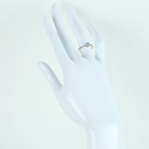【中古】K18WG DIAMONDダイヤモンドリング D0.35ct 2.0g #11