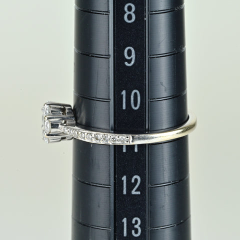 【中古】K18WG DIAMONDダイヤモンドリング D0.35ct 2.0g #11