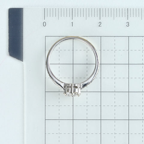 【中古】K18WG DIAMONDダイヤモンドリング D0.35ct 2.0g #11