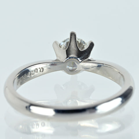 【中古】PT900 DIAMONDダイヤモンドリング 0.597ct Gカラー SI1クラス Goodカット 4.7g #11