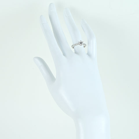 【中古】PT900 DIAMONDダイヤモンドリング 0.597ct Gカラー SI1クラス Goodカット 4.7g #11