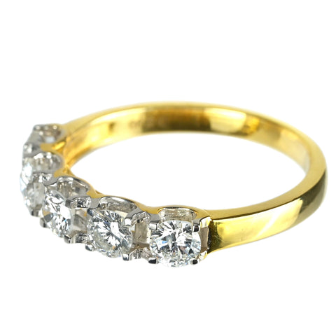 【中古】K18YG DIAMOND ダイヤモンド リング D0.90ct 2.9g #13