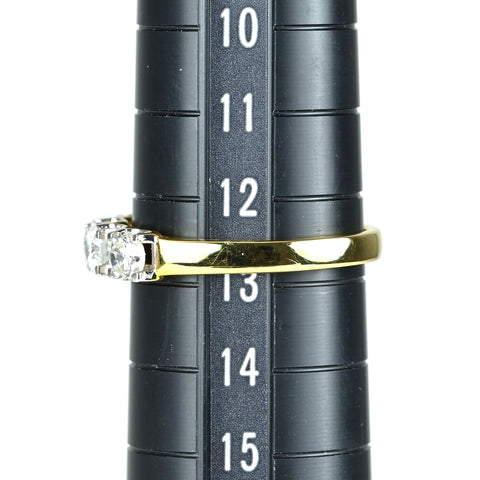 【中古】K18YG DIAMOND ダイヤモンド リング D0.90ct 2.9g #13