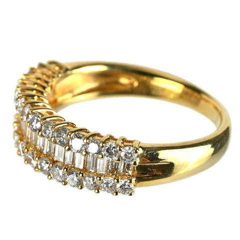 【中古】K18YG DIAMOND ダイヤモンド リング D1.00 3.9g #11