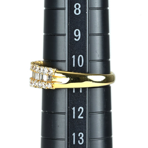 【中古】K18YG DIAMOND ダイヤモンド リング D1.00 3.9g #11