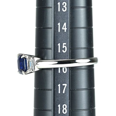 【中古】TASAKI タサキ PT900 SAPPHIRE サファイア リング S0.95ct D0.30ct 4.5g #11