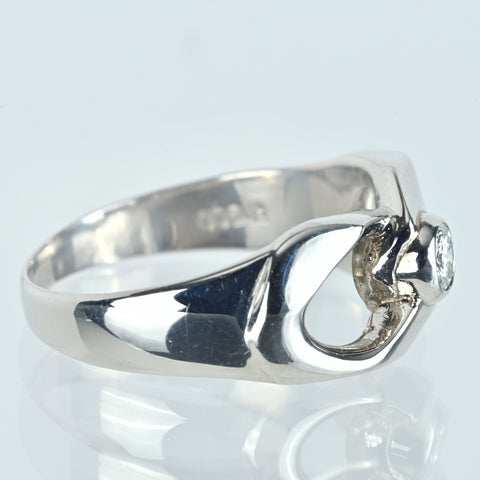 【中古】PT900 DIAMOND ダイヤモンドリング D0.13ct 5.8g #11.5