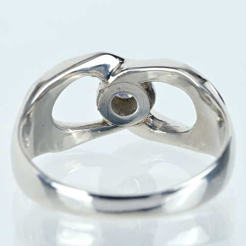 【中古】PT900 DIAMOND ダイヤモンドリング D0.13ct 5.8g #11.5