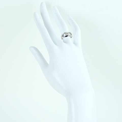【中古】PT900 DIAMOND ダイヤモンドリング D0.13ct 5.8g #11.5