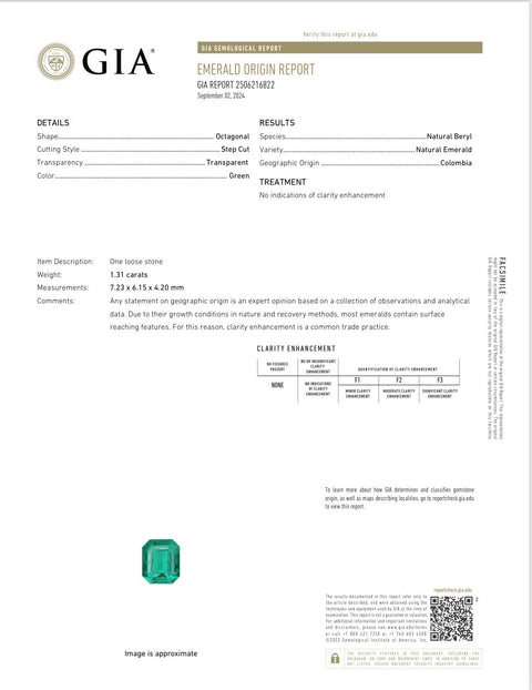【中古】Pt900 EMERALD エメラルド リング E1.31ct D0.76ct GIA鑑別書 ノンオイル コロンビア産 4.9g