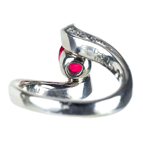 【中古】Pt900 ルビー リング D0.15ct R0.17ct 10.2g #10.5
