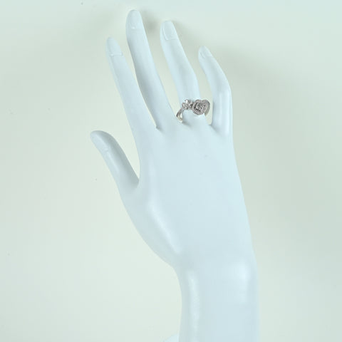 【中古】 K18WG DIAMONDダイヤモンドリング 0.52ct 3.7g #12.5