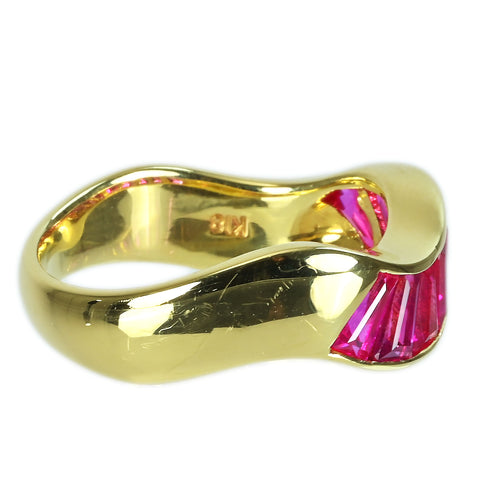 Pre-owned 18K Yellow Gold Ruby Ring, 1.87ct, 6.3g, Certificate of Authenticity, #12.5 