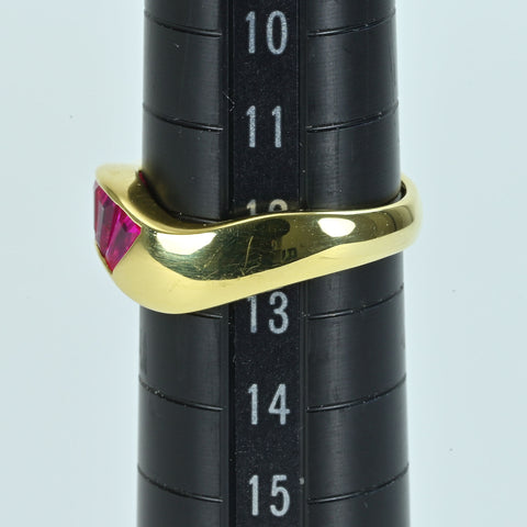 Pre-owned 18K Yellow Gold Ruby Ring, 1.87ct, 6.3g, Certificate of Authenticity, #12.5 