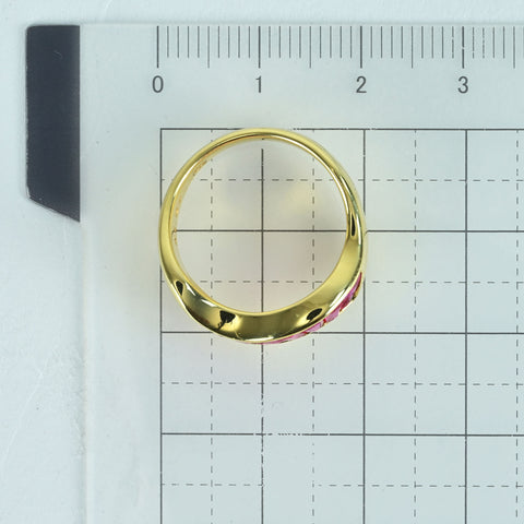 Pre-owned 18K Yellow Gold Ruby Ring, 1.87ct, 6.3g, Certificate of Authenticity, #12.5 