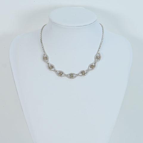 【中古】K18WG DIAMOND ダイヤモンドネックレス D5.10ct 33.4g