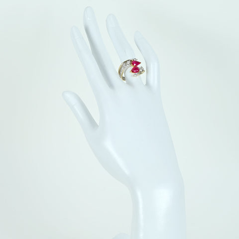 Pre-owned 18K Yellow Gold Myanmar Ruby Ring, Burmese Ruby, 1.13ct, 1.03ct, 0.74ct, GIA Certificate, 8.9g, #12 