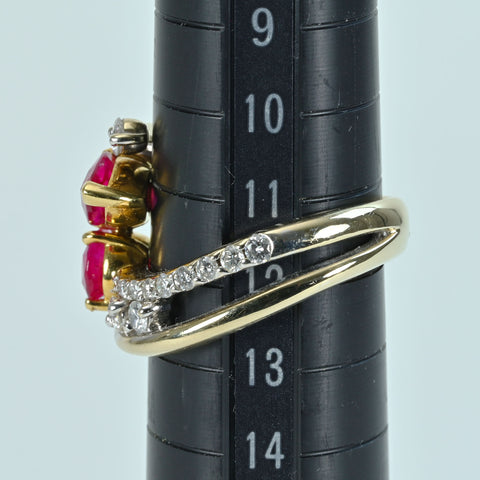 Pre-owned 18K Yellow Gold Myanmar Ruby Ring, Burmese Ruby, 1.13ct, 1.03ct, 0.74ct, GIA Certificate, 8.9g, #12 