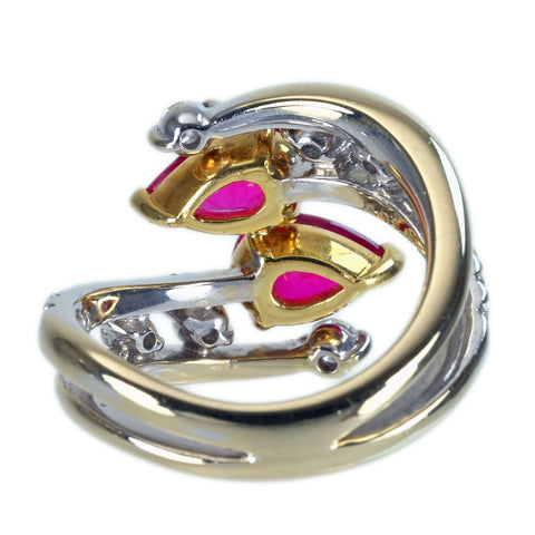 Pre-owned 18K Yellow Gold Myanmar Ruby Ring, Burmese Ruby, 1.13ct, 1.03ct, 0.74ct, GIA Certificate, 8.9g, #12 