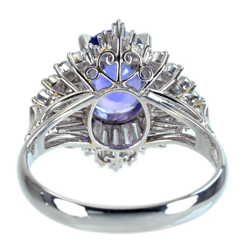 【中古】PT900 NO HEAT SAPPHIRE RING マダガスカル産 非加熱サファイアリング S2.79ct D0.68ct GIA鑑別書 6.4g #13.5