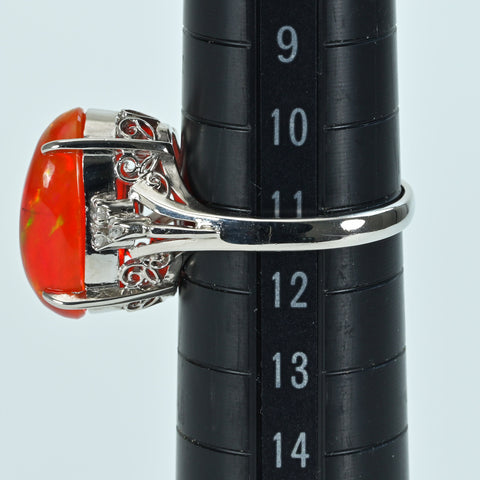 【中古】PT900 MEXICO OPAL メキシコオパールリング 4.45ct 6.7g #11