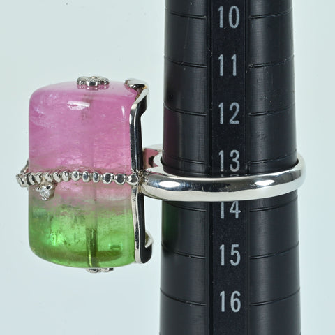 [Used] SONORE PT900 TOURMALINE Watermelon Tourmaline Ring, T51.7ct, D0.05ct, 21.2g, #14 