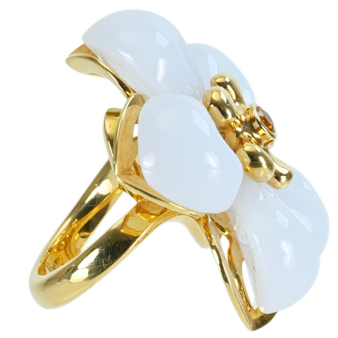 【中古】DIOR ディオール K18YG YELLOW SAPPHIRE RING イエローサファイア/カルセドニーリング 39.1g #10 ONE PRICE