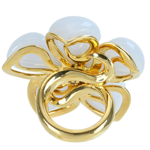 【中古】DIOR ディオール K18YG YELLOW SAPPHIRE RING イエローサファイア/カルセドニーリング 39.1g #10 ONE PRICE