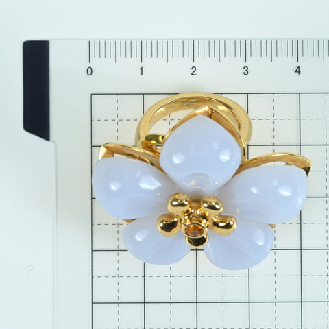 【中古】DIOR ディオール K18YG YELLOW SAPPHIRE RING イエローサファイア/カルセドニーリング 39.1g #10 ONE PRICE