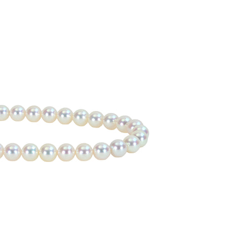 【中古】MIKIMOTO ミキモトK18WGクラスプ アコヤパールネックレス7.0mm 32.4g BOX ONE PRICE