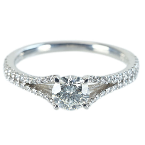 【中古】PT900 DIAMOND RING ダイヤモンドリング 0.50ct D0.25ct 3.4g #10