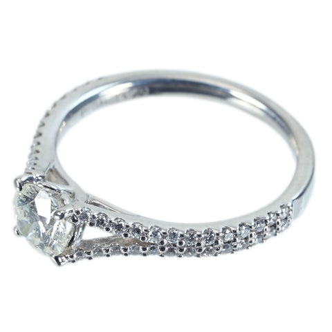 【中古】PT900 DIAMOND RING ダイヤモンドリング 0.50ct D0.25ct 3.4g #10