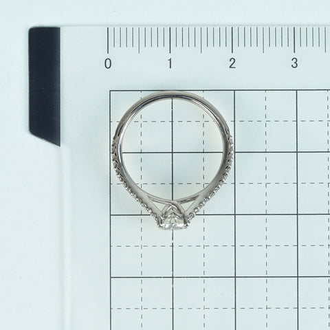 【中古】PT900 DIAMOND RING ダイヤモンドリング 0.50ct D0.25ct 3.4g #10