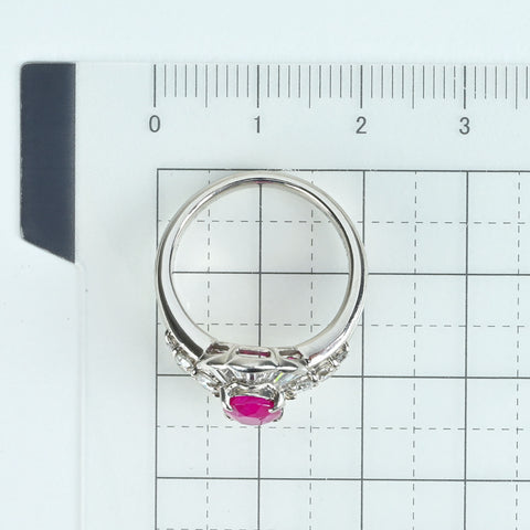 【中古】PT900 RUBYビルマ産ルビーリング R1.505ct D1.02ct GIA鑑別書 8.2g #12