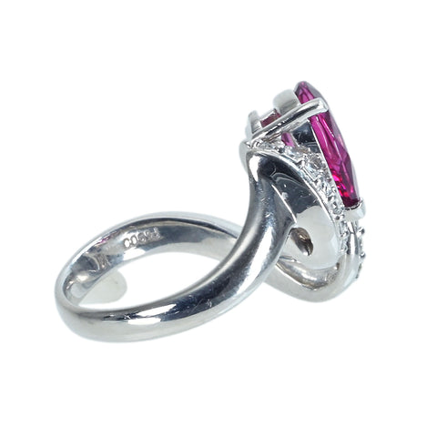 【中古】PT900 GARNETガーネットリング G2.01ct D0.25ct 9.1g #10