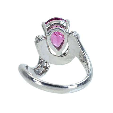 【中古】PT900 GARNETガーネットリング G2.01ct D0.25ct 9.1g #10