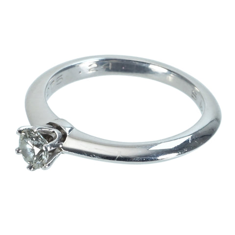 【中古】T＆Co ティファニー PT950 DIAMONDダイヤモンドソリティアリング 0.24ct 3.3g #7 ONE PRICE