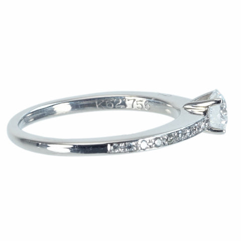 【中古】PT1000 DIAMONDダイヤモンドリング 0.314ct D VS2 3Excellent (MB) D0.08ct CGLソーティング 3.5g #6.5