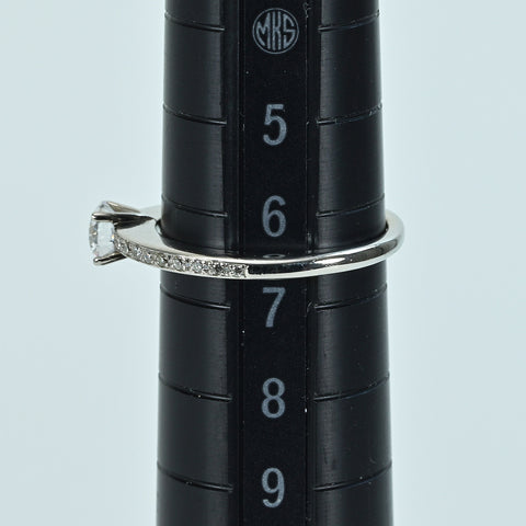 【中古】PT1000 DIAMONDダイヤモンドリング 0.314ct D VS2 3Excellent (MB) D0.08ct CGLソーティング 3.5g #6.5