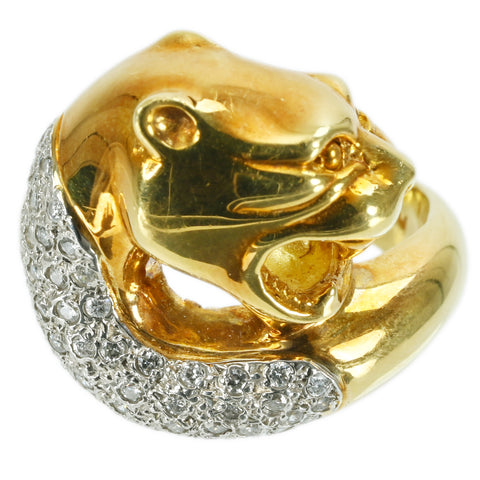 【中古】K18YG/Pt900 DIAMOND RING ダイヤモンドリング D0.42ct 16.7g #15