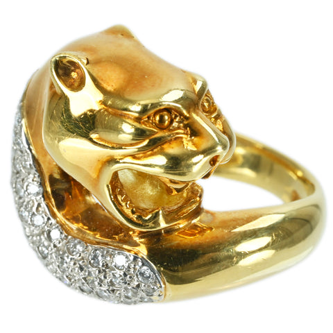 【中古】K18YG/Pt900 DIAMOND RING ダイヤモンドリング D0.42ct 16.7g #15