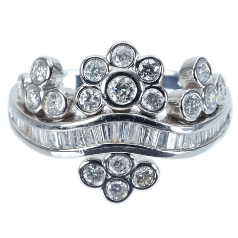 【中古】K18WG DIAMOND RING ダイヤモンドリング D0.96ct 5.8g #12