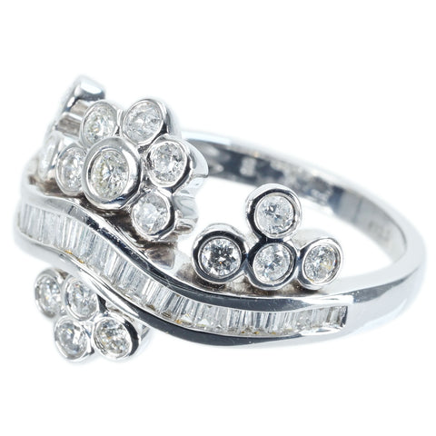 【中古】K18WG DIAMOND RING ダイヤモンドリング D0.96ct 5.8g #12